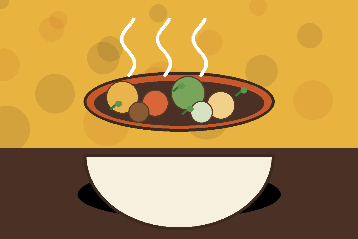 Stylized bowl representing Mexican-Inspired Black Bean and Squash Stew